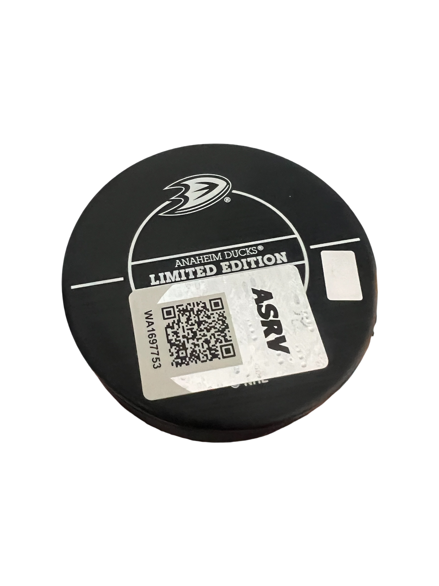 Martin Gerber signed NHL Anaheim Mighty Ducks Puck