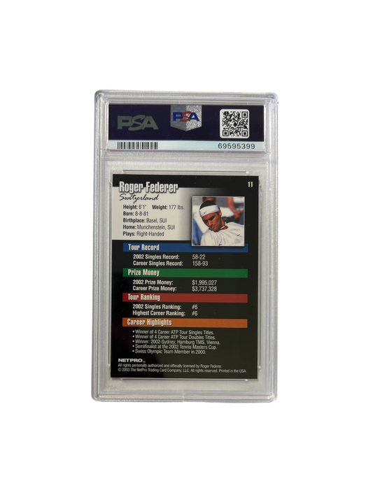 2003 NetPro Elite Roger Federer PSA Card