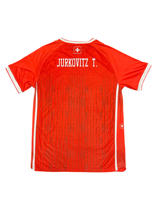 Switzerland Basketball Shooting Shirt Game Worn & Signed by Thomas Jurkovitz