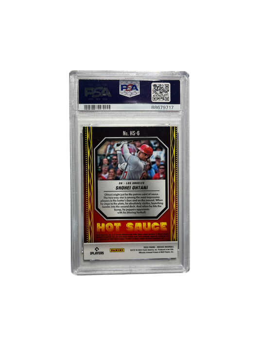 2022 Panini Mosaic Shohei Ohtani Hot Sauce PSA Card