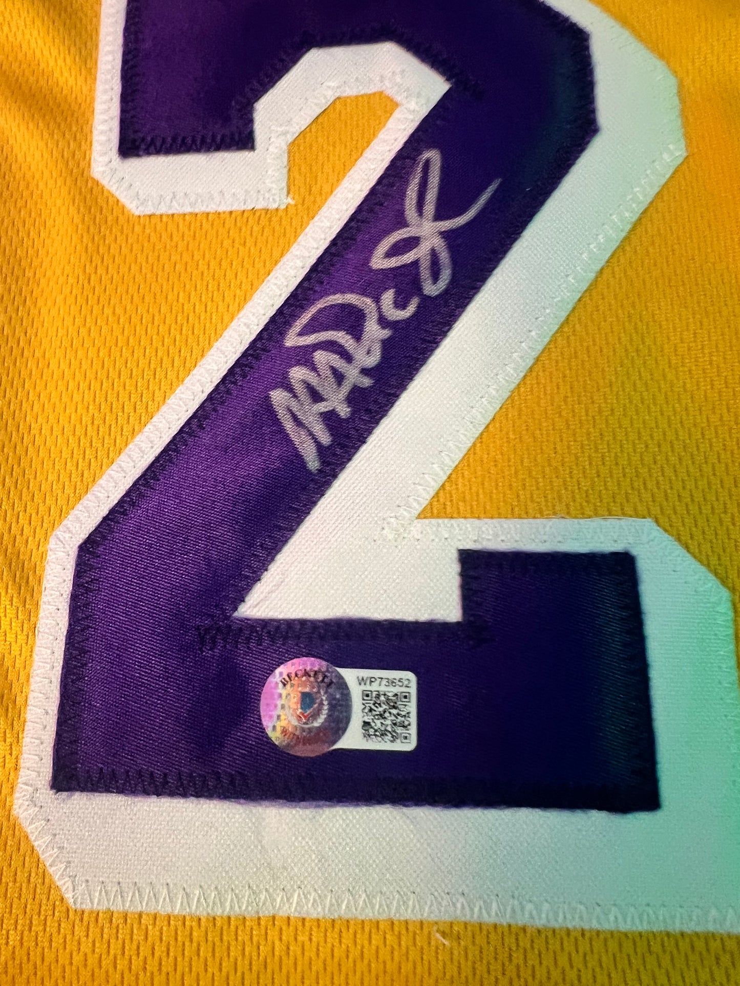 Los Angeles Lakers Magic Johnson NBA signed Custom Jersey