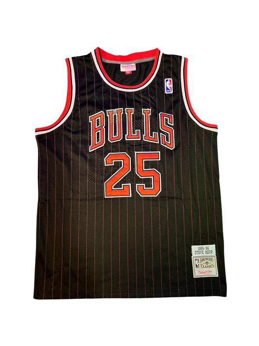 Chicago Bulls Steve Kerr NBA signed Black Jersey