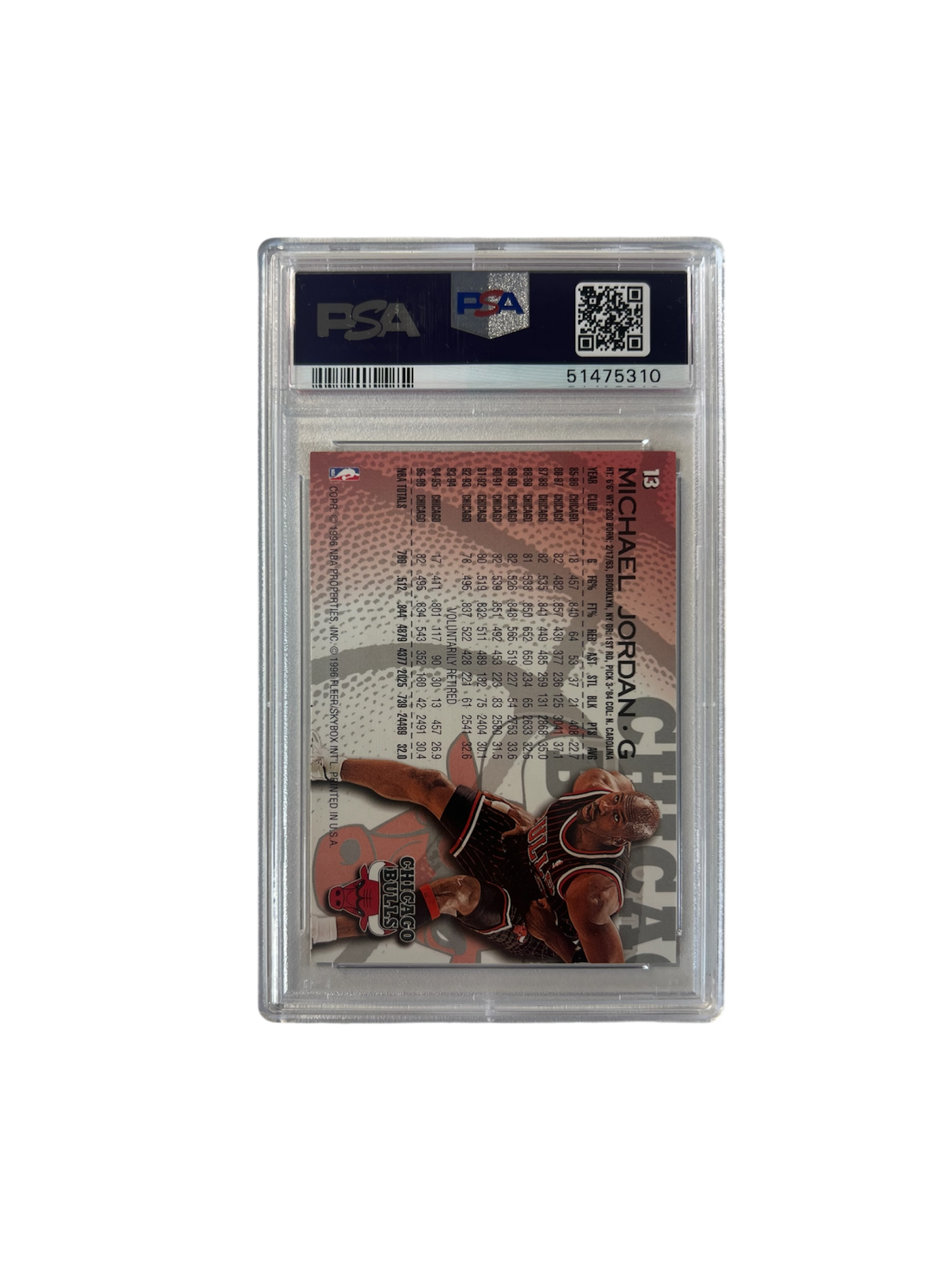 1996 Fleer Michael Jordan PSA Card