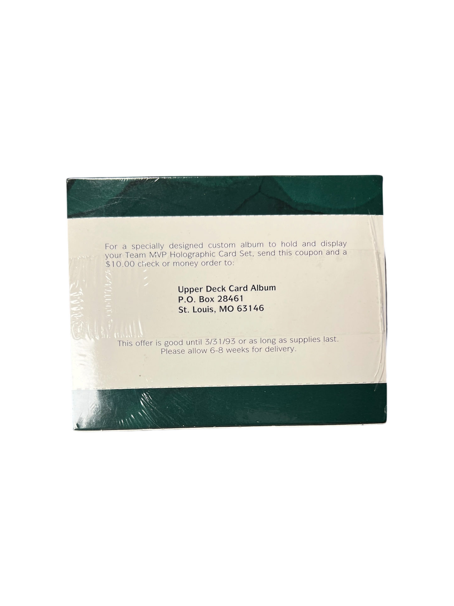 1992 Upper Deck MLB Baseball Team MVP Holographic Card Set Box