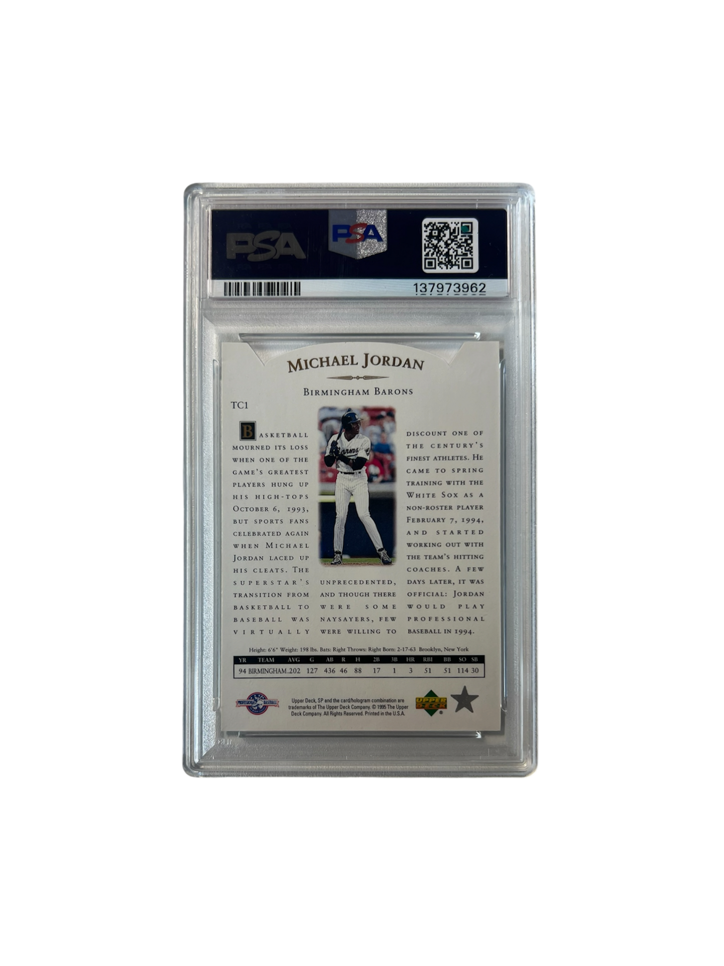 1995 Upper Deck SP Top Prospects Michael Jordan PSA Card
