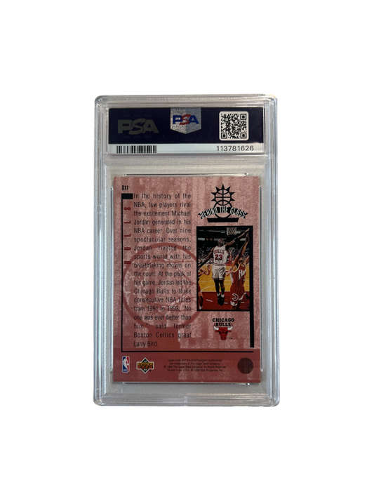 1993 Upper Deck SE Behind the Glass Michael Jordan PSA Card