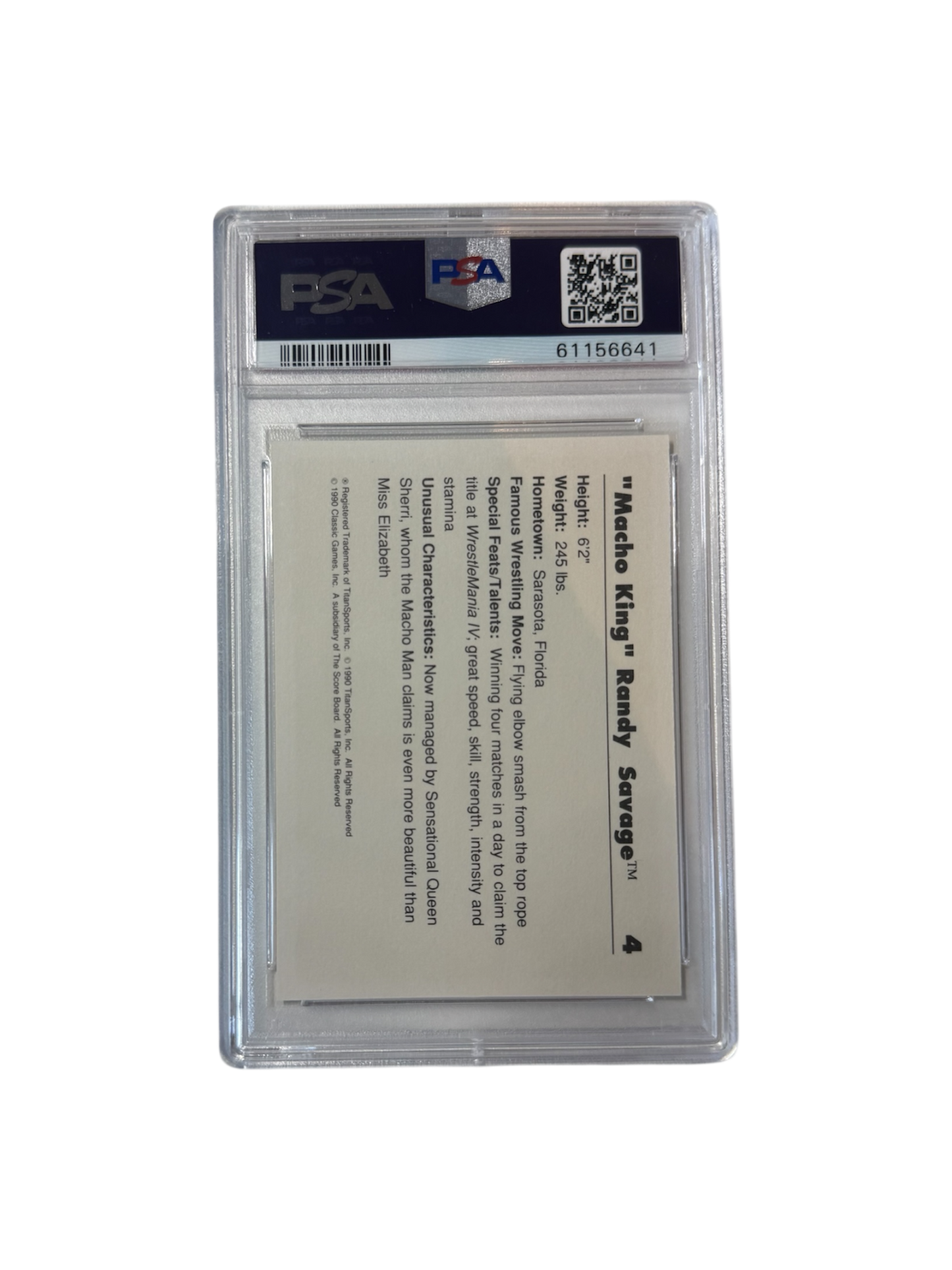 1990 Classic WWF Macho Madness PSA Card