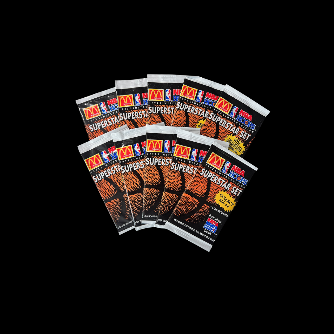 1992 NBA Hoops McDonald's Superstar Set 10 x Packs Bundle