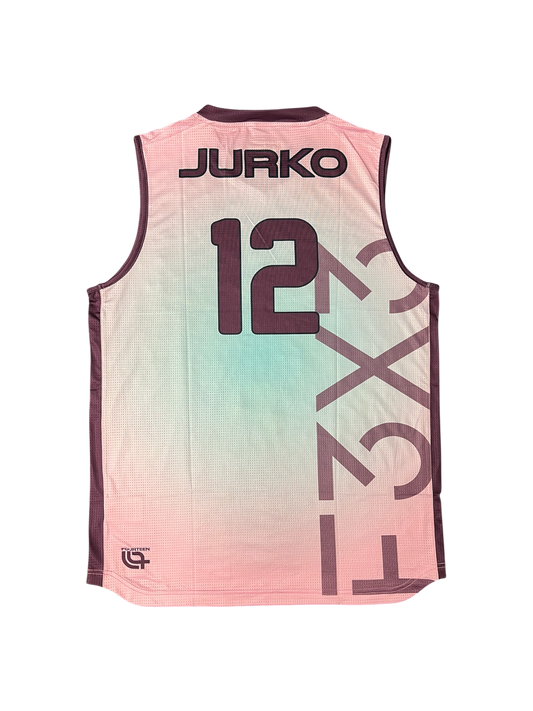 Fribourg 3x3 Basketball Caricature Jersey signed by Thomas Jurkovitz