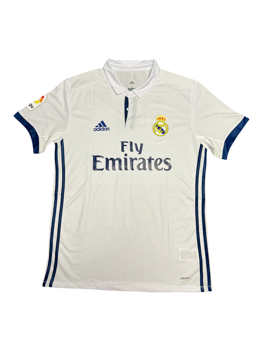 Real Madrid Karim Benzema signed White Adidas Jersey