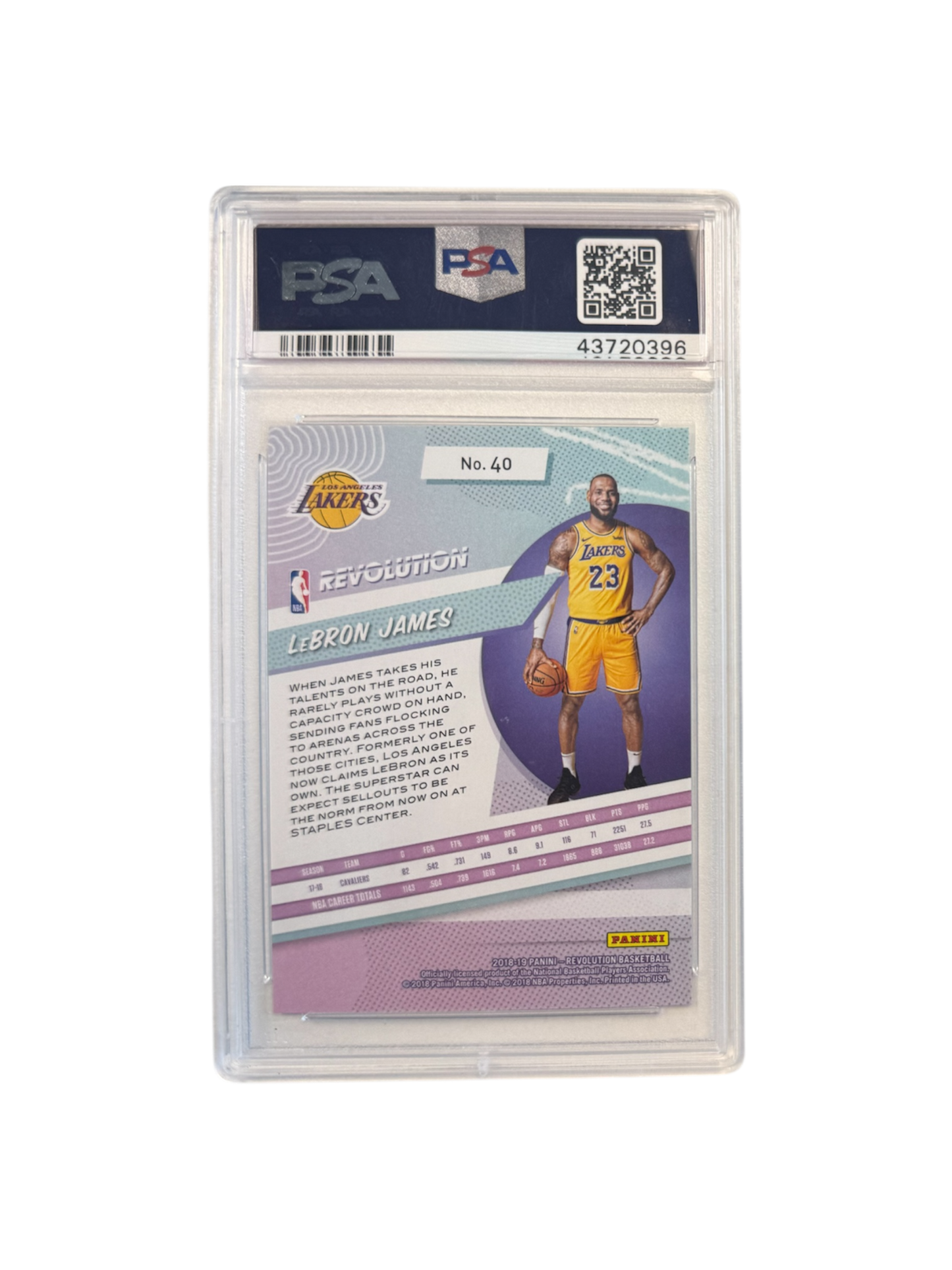 2018 Panini Revolution LeBron James PSA Card