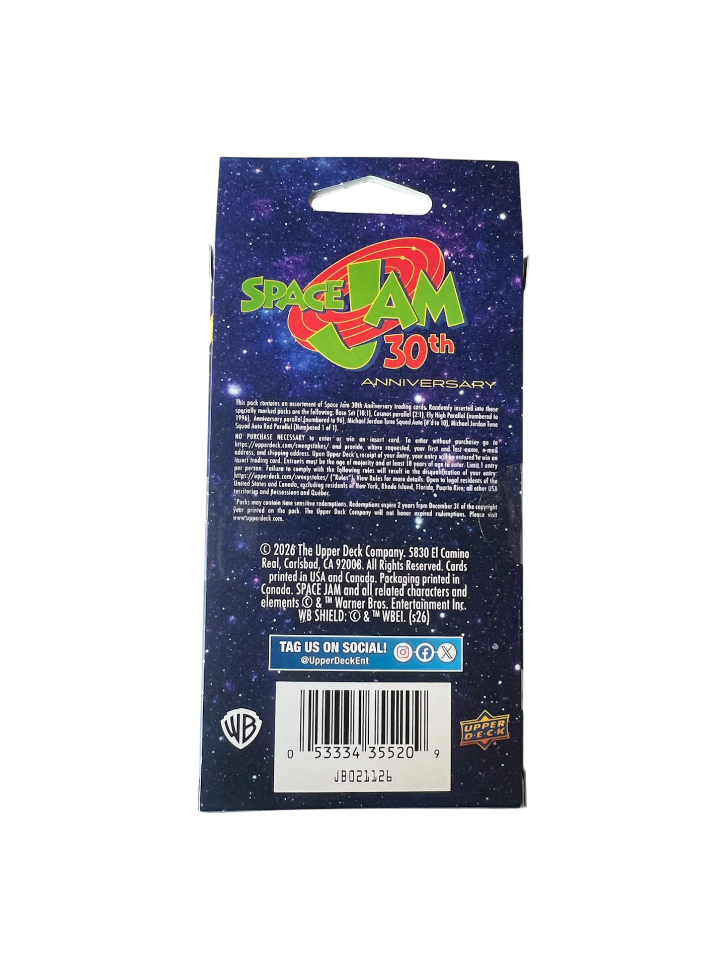 2026 Upper Deck Space Jam 30th Anniversary Hanger Box