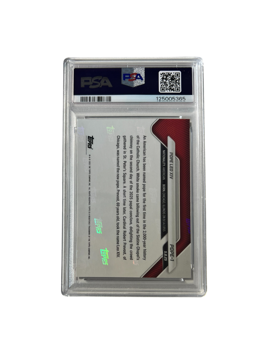 2025 Topps Now Pope Leo XIV PSA card