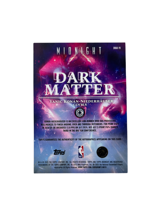 2025/26 Topps Midnight Los Angeles Clippers Yanic Konan Niederhauser RC Rookie AUTO card