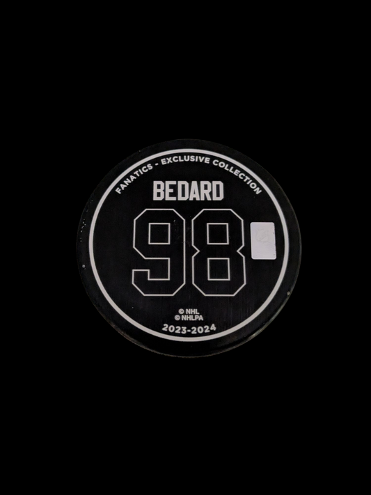 Chicago Blackhawks Connor Bedard NHL First Goal Puck /980