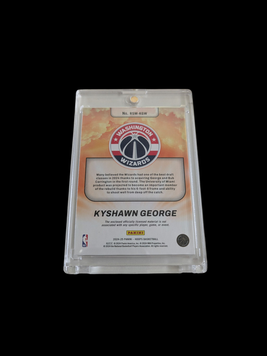 2025 Panini NBA Hoops Rise n Shine Washington Wizards Kyshawn George Rookie Patch Card