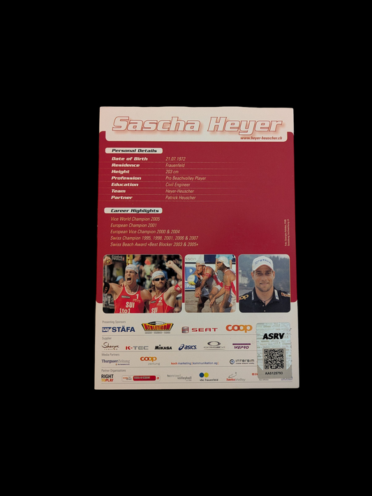 Road to Beijing Beach Volleyball Sascha Heyer Auto Card