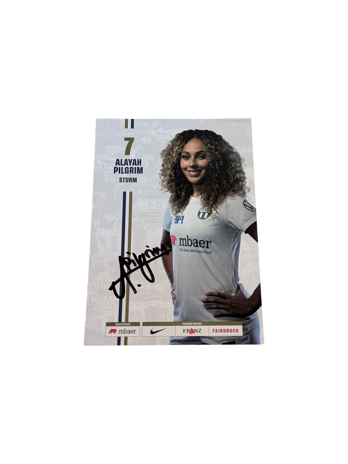 FC Zurich Football Auto Card signed by Alayah Pilgrim