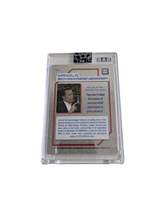 2023 GAS Trading Cards Arnold Schwarzenegger G-2 card