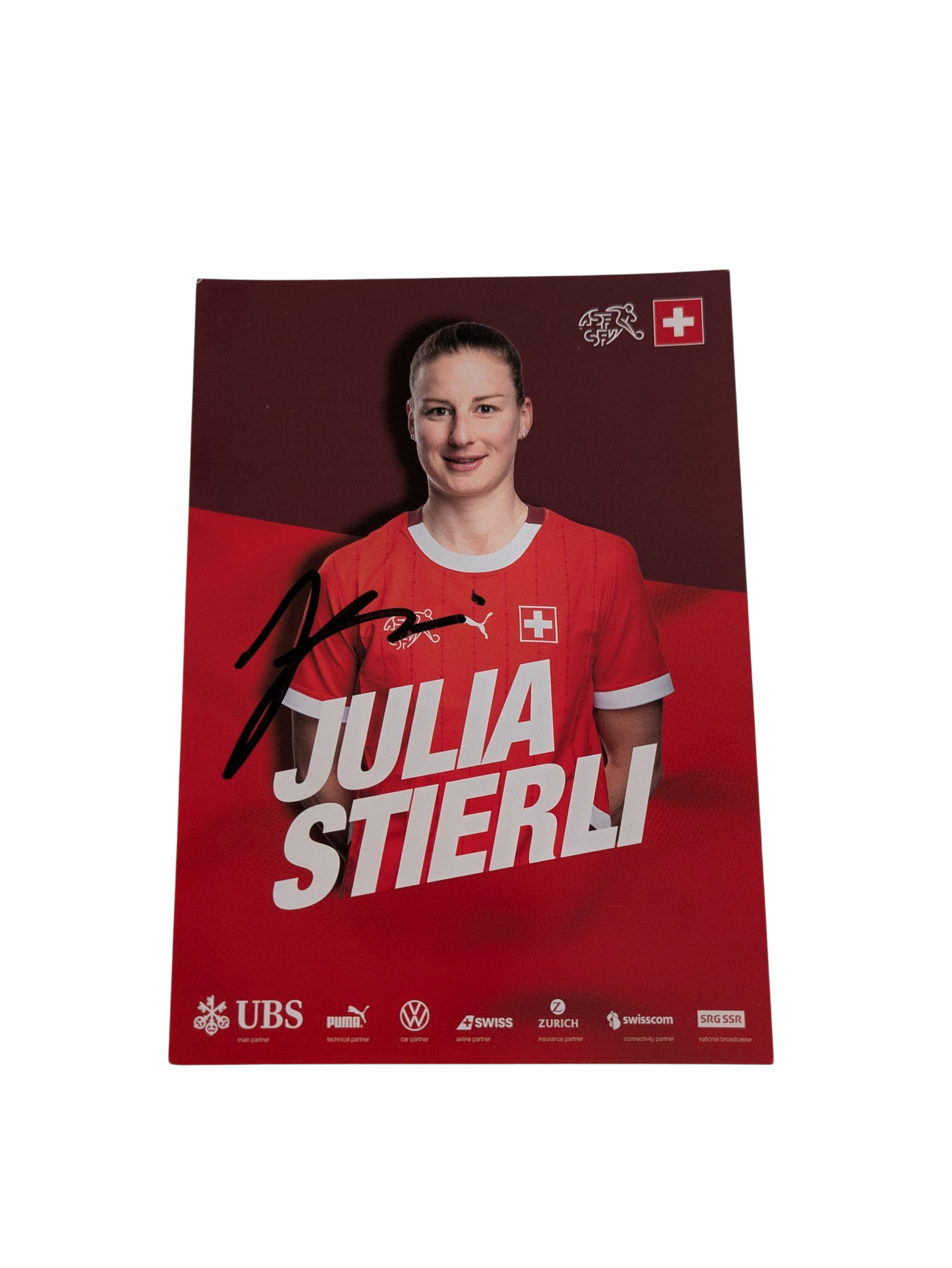 Switzerland National Football Team Auto Card signed by Julia Stierli