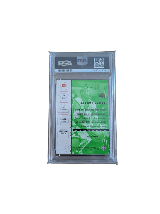 2003 Upper Deck Top Prospecs LeBron James Promo P1 PSA Card