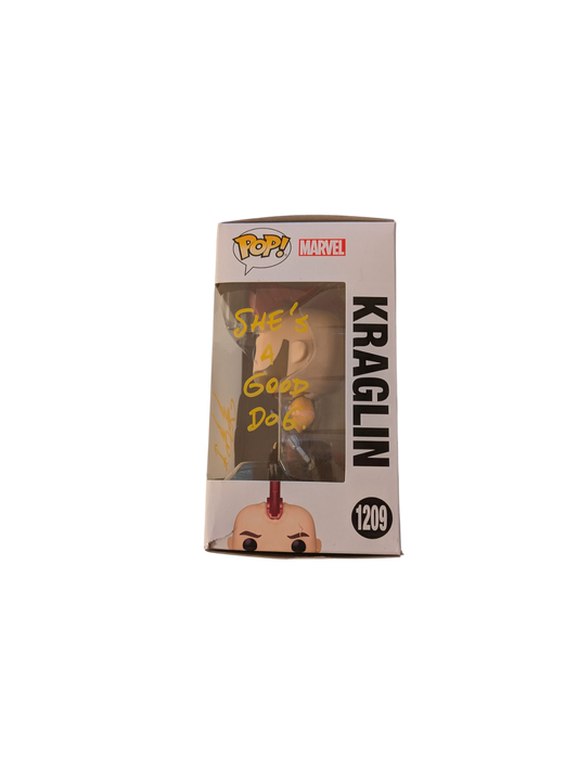 Funko POP Vinyl Guardians of the Galaxy 3 Kraglin signed by Sean Gunn "Dog"