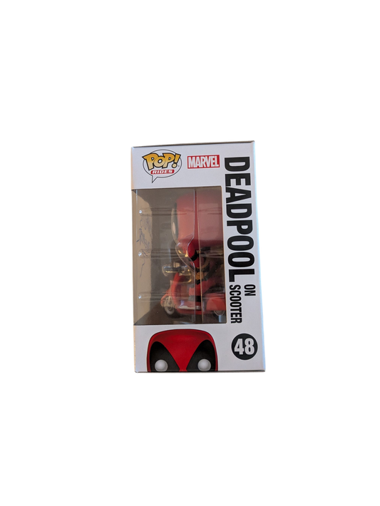 Funko POP Vinyl Marvel Deadpool on Scooter signed by Jarvis Creator