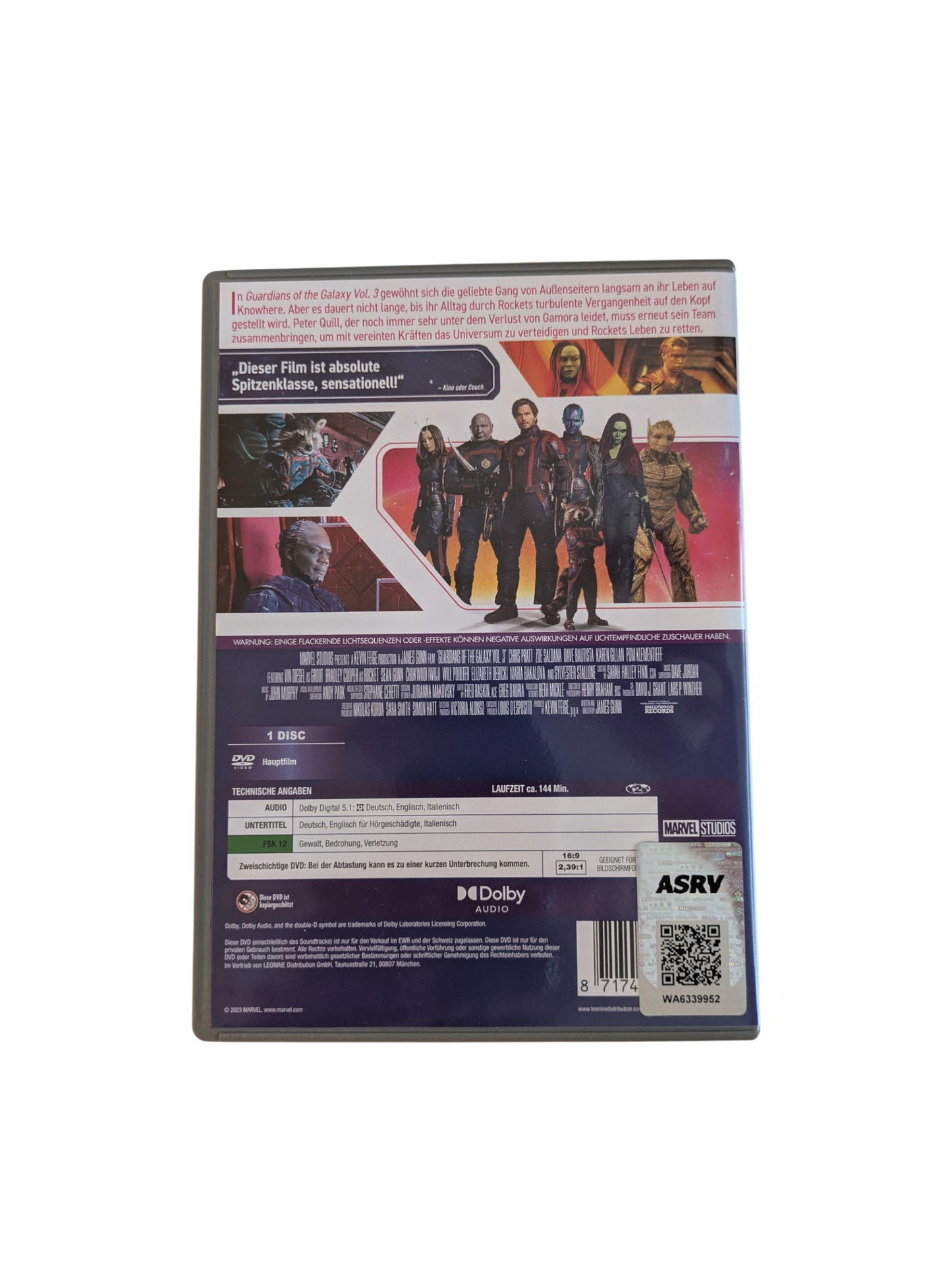 Guardians of the Galaxy 3 DVD signed by Sean Gunn