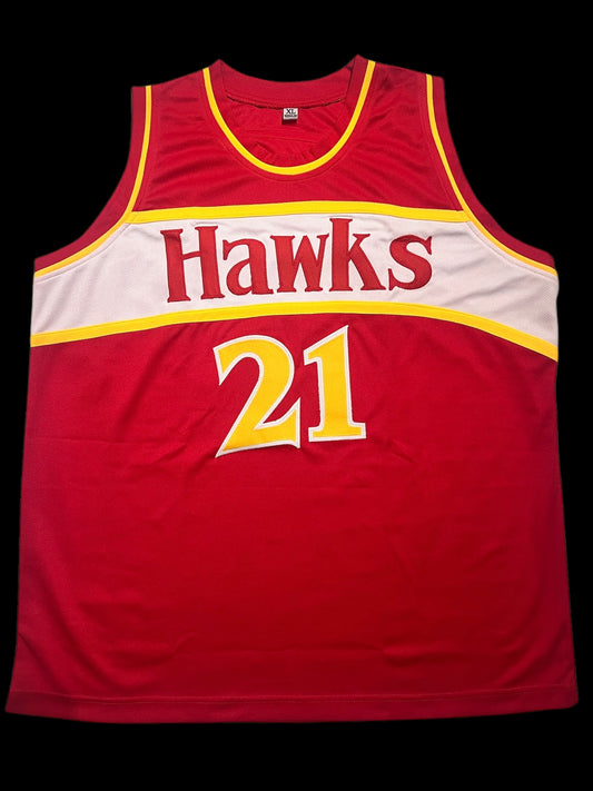 Atlanta Hawks Dominique Wilkins NBA signed Custom Jersey
