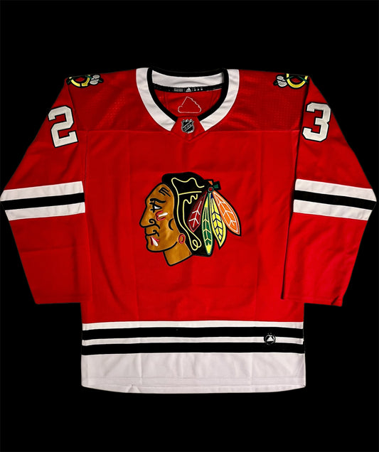 Chicago Blackhawks Philipp Kurashev NHL signed Jersey