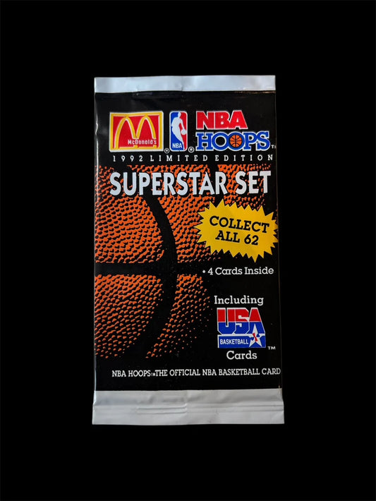 1992 NBA Hoops McDonald's Superstar Set 10 x Packs Bundle