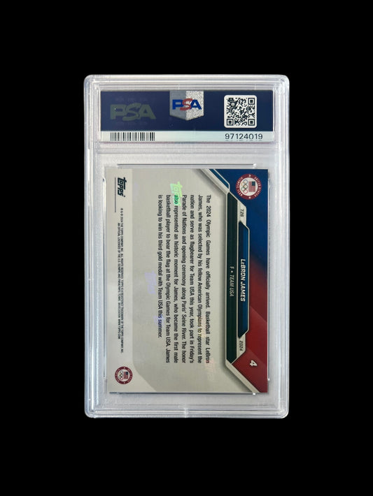 2024 Topps Now Olympics LeBron James PSA card