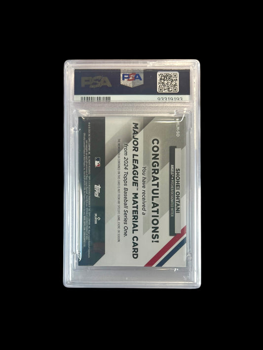 2024 Topps Shohei Ohtani Major League Material Game-Used Patch PSA card