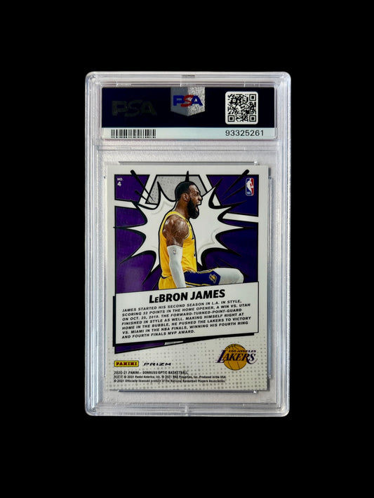 2020 Donruss Optic LeBron James My House! HOLO PSA card