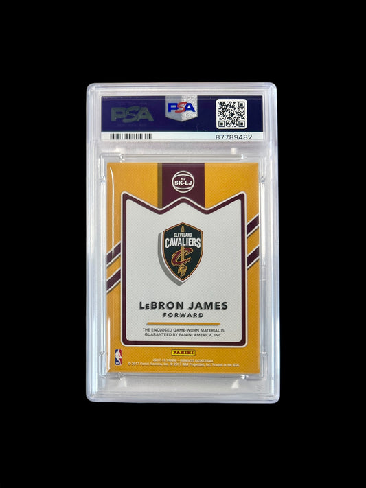 2017 Panini Donruss LeBron James Swatch Kings Jumbo Patch PSA card