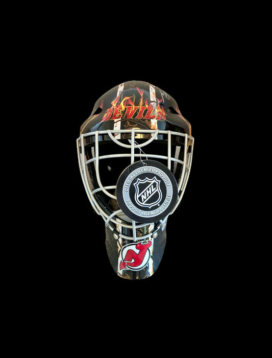 New Jersey Devils Akira Schmid NHL signed Helmet