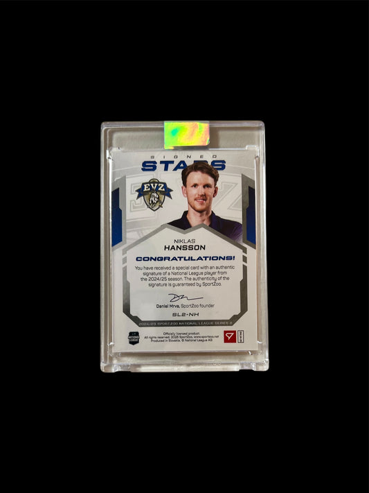 2025 SportZoo National League Series 2 EV Zug Signed Stars Niklas Hansson /69 card