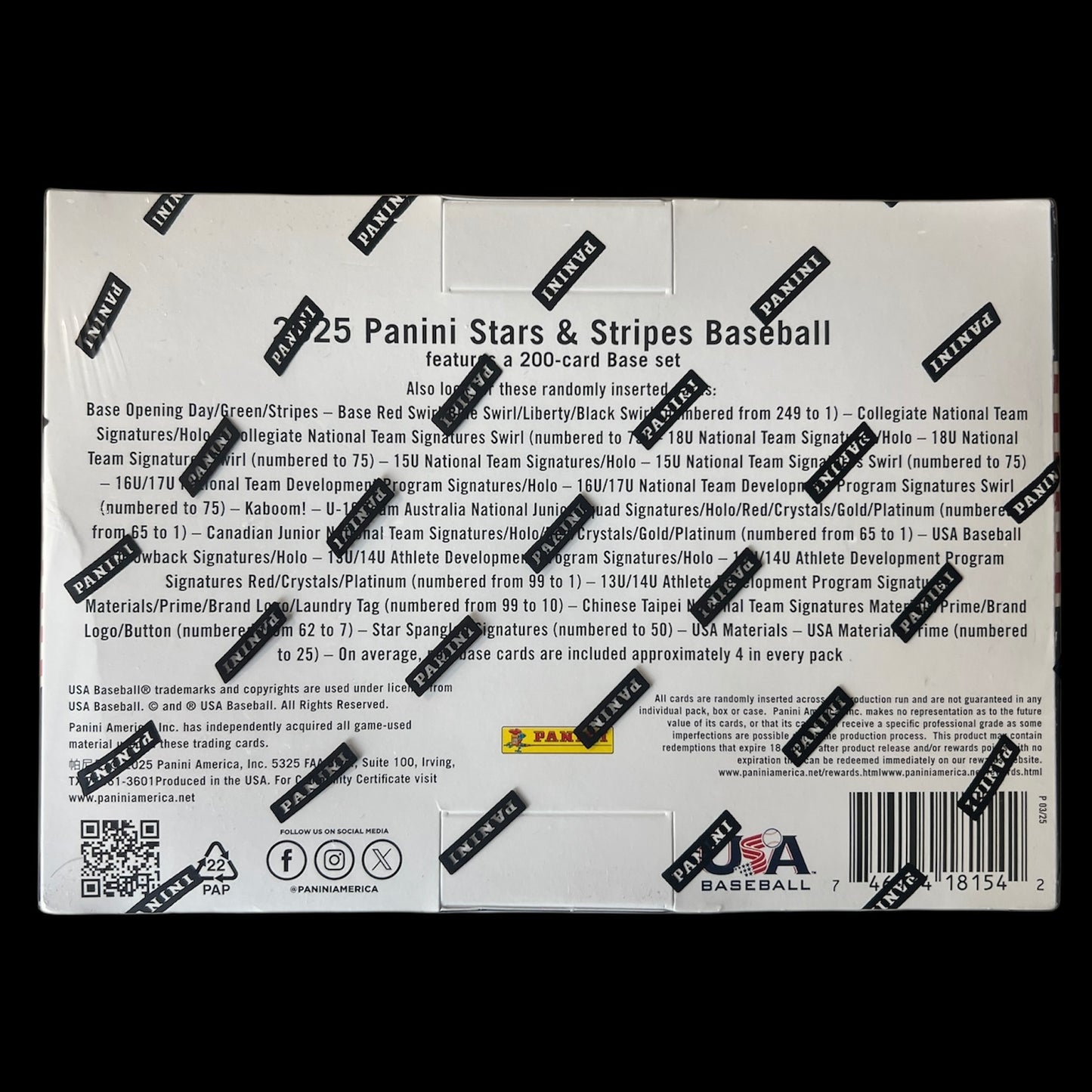 2025 Panini Stars & Stripes Baseball USA Baseball Mega Box