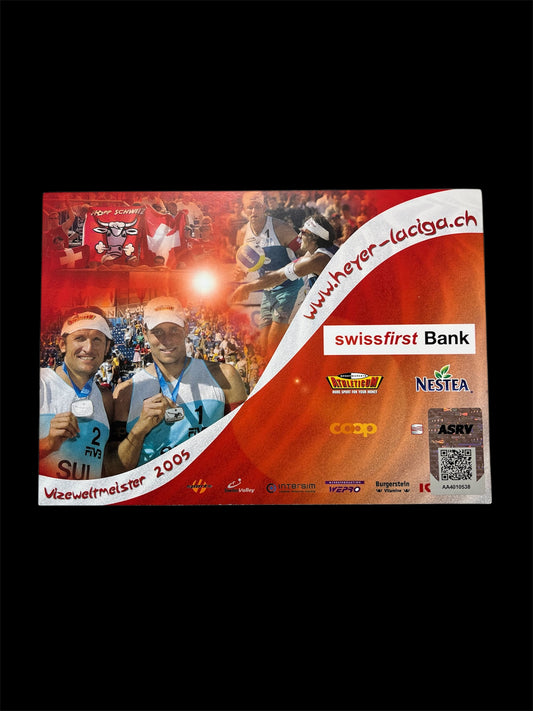 Beach Volleyball Big Postcard signed by Paul Laciga (148x210mm)