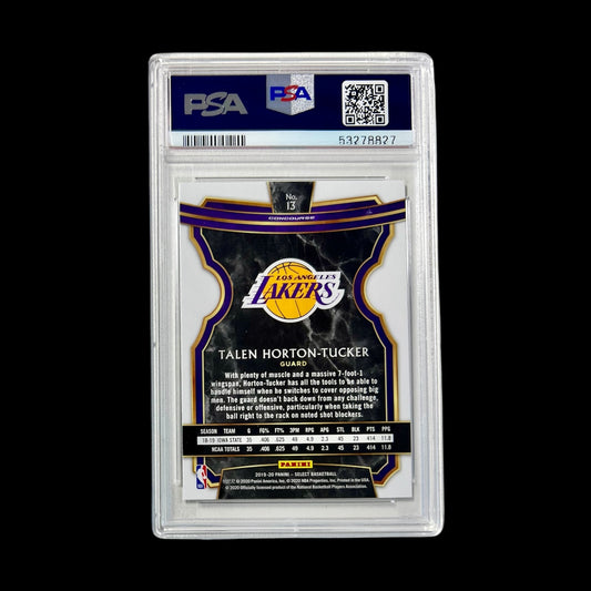 2019 Panini Select Talen Horton-Tucker Lakers PSA Card