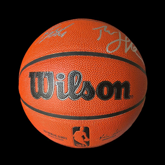 Dual Autograph Kyshawn George Thabo Sefolosha NBA Wilson signed Basketball
