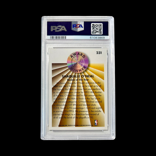 1993 Fleer Shaquille O'Neal #231 PSA card