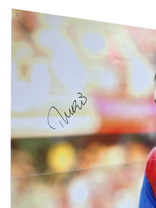 Poster FC Basel Rotblau signed by Murat Yakin (580x415mm)