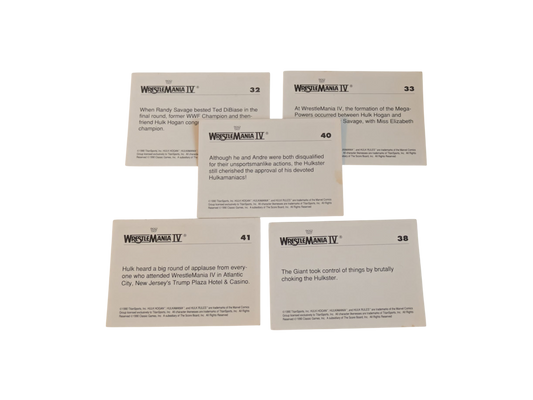 1990 TitanSports WWF Wrestle Mania IV Hulk Hogan Card Set