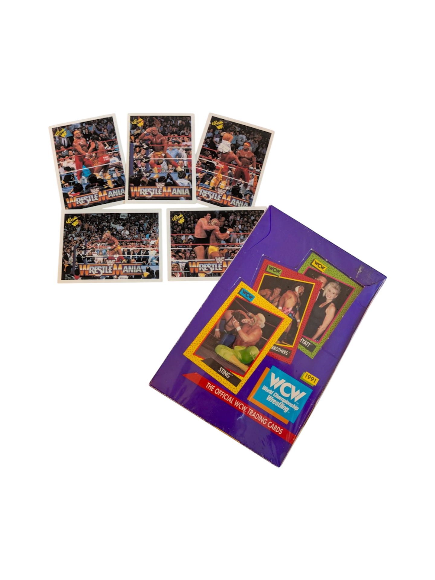 1990-1991 WWF Wrestling Hulk Hogan card set and WCW Hobby Box Bundle