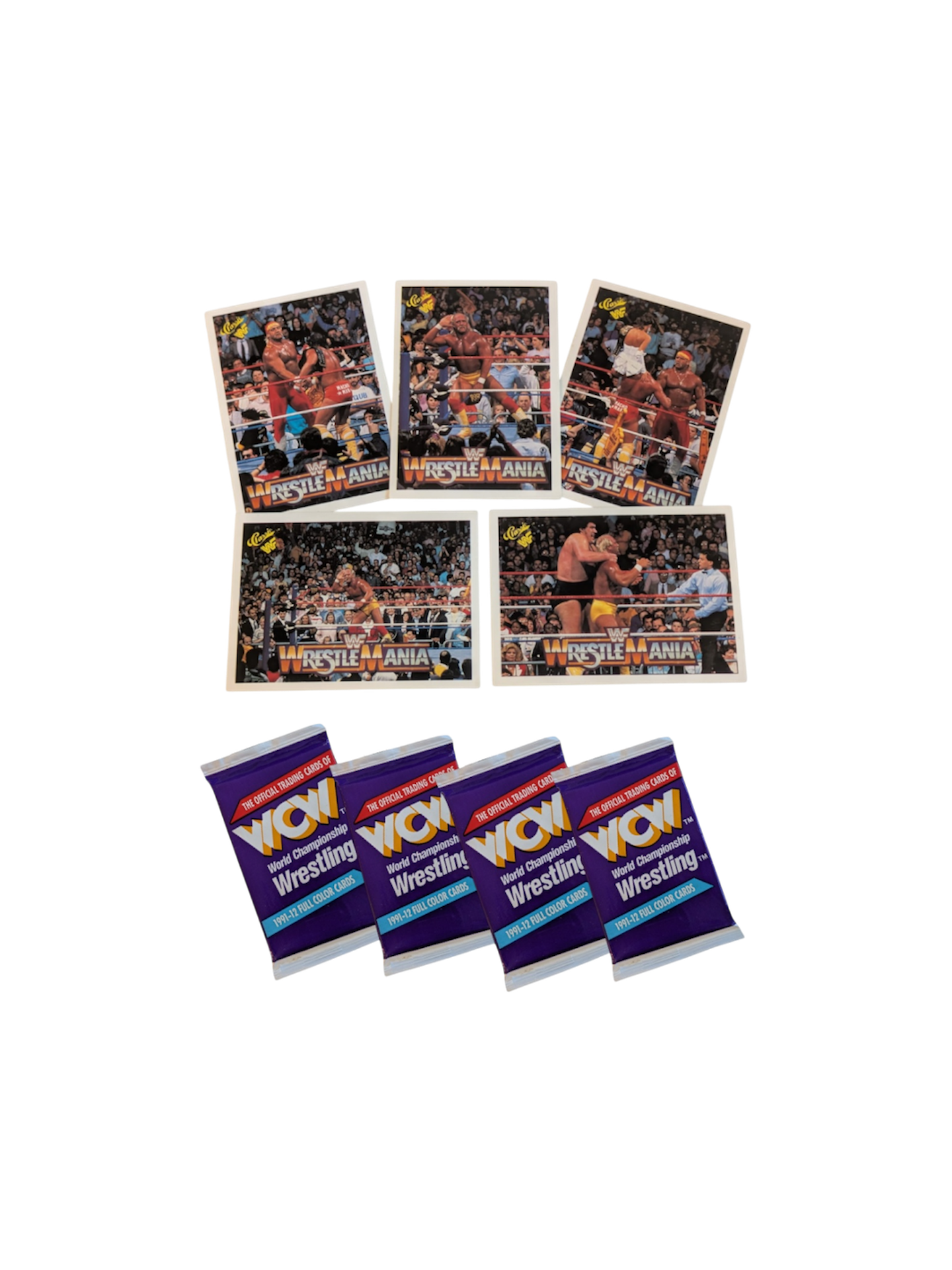 1990-1991 WWF Wrestling Hulk Hogan card set and 4 x WCW packs Bundle
