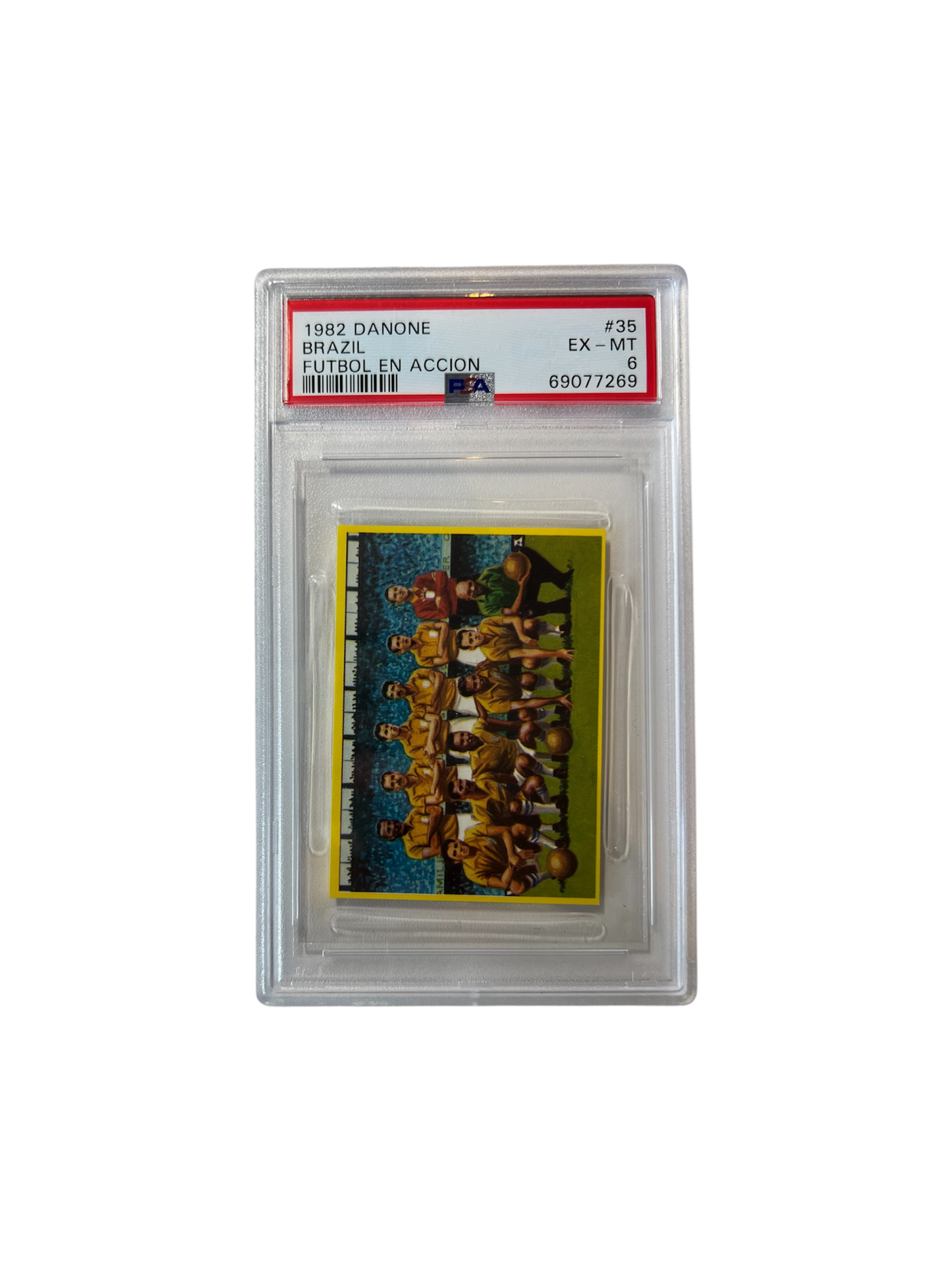 1982 Danone Brazil Futbol en Accion Pelé PSA 6 card