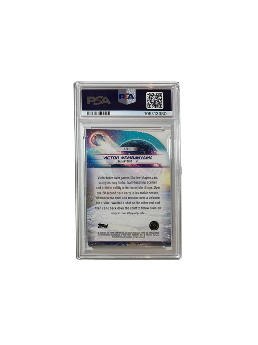 2023 Cosmic Chrome Victor Wembanyama Launched Into Orbit PSA 9 card