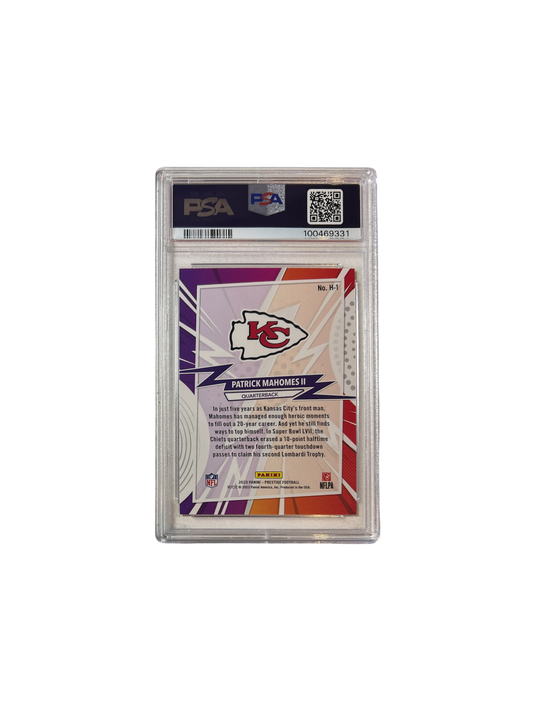 2023 Prestige Patrick Mahomes II HEROES PSA 9 card