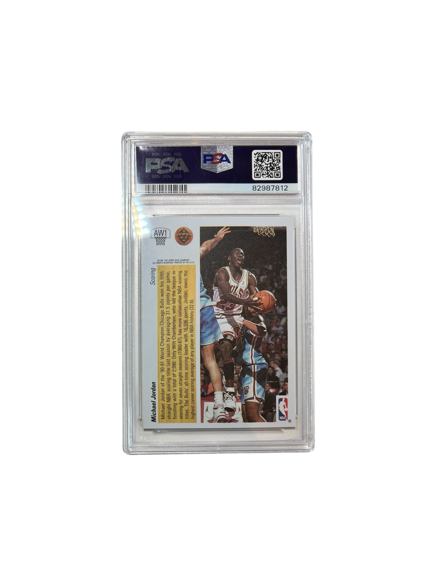 1991 Upper Deck Award Winner Michael Jordan Holograms PSA 7 card